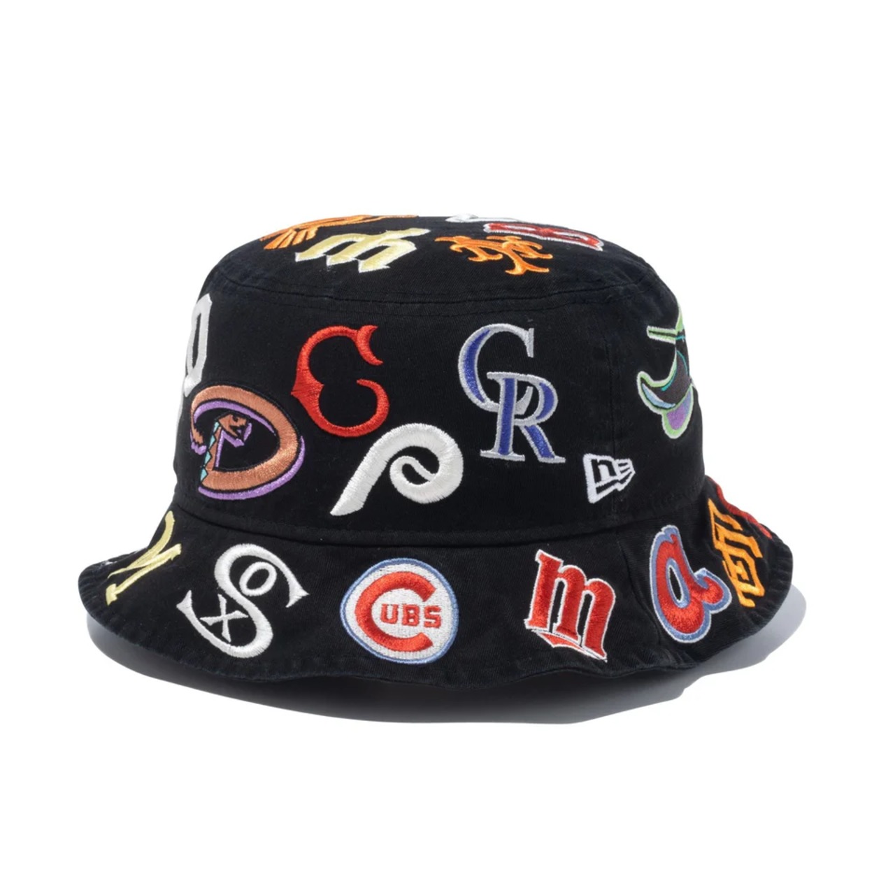 NEW ERA バケット01 Team Logo Allover MLB クーパーズタウン ブラック　国内正規品