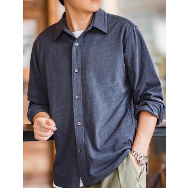 Casual Plain Collared Shirt【G1135】