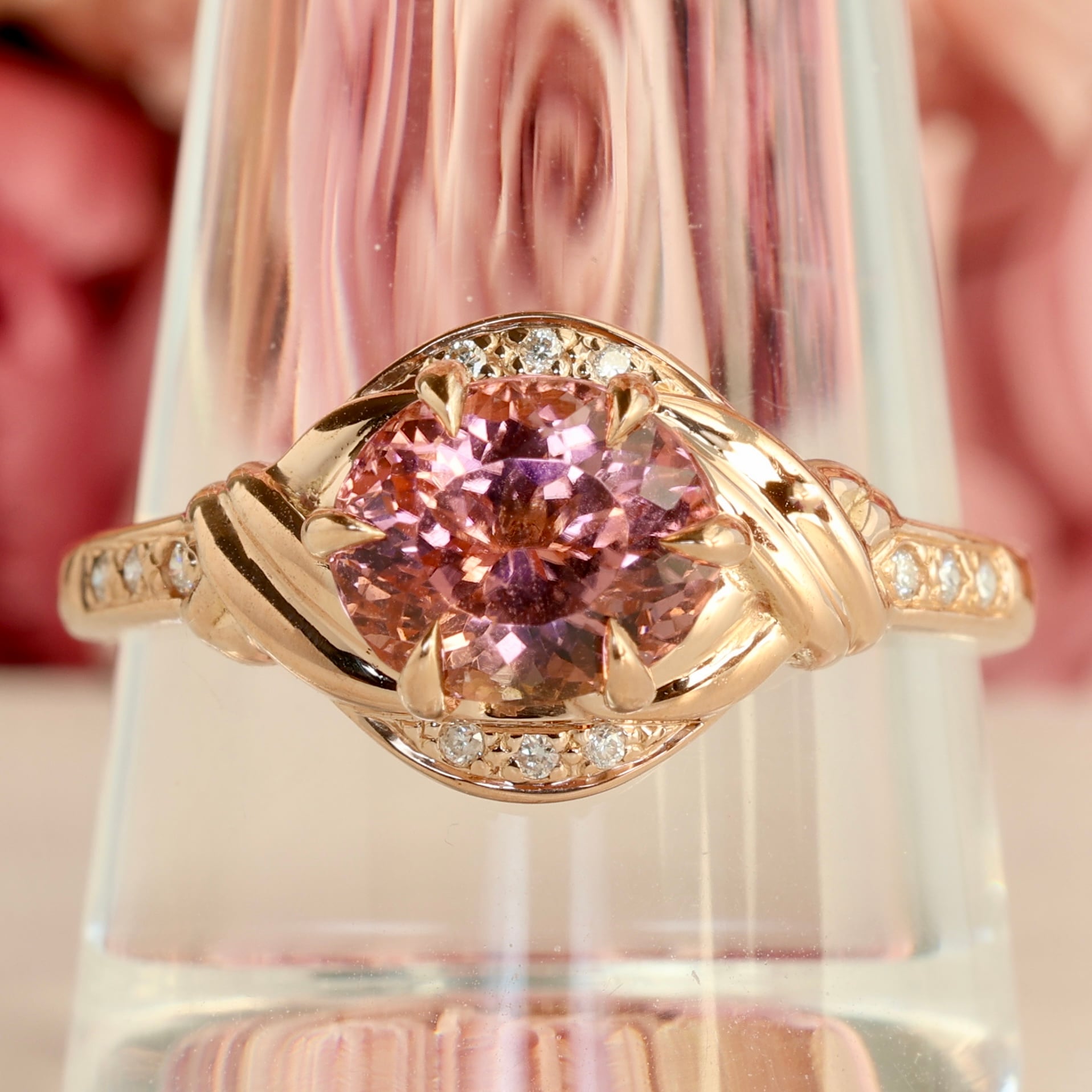 ピンクトルマリン　ダイヤ　Pt900 リング　可愛いです♪ Pt900 JEWEL ADAMAS ピンクトルマリン 3.50 ダイヤモンド