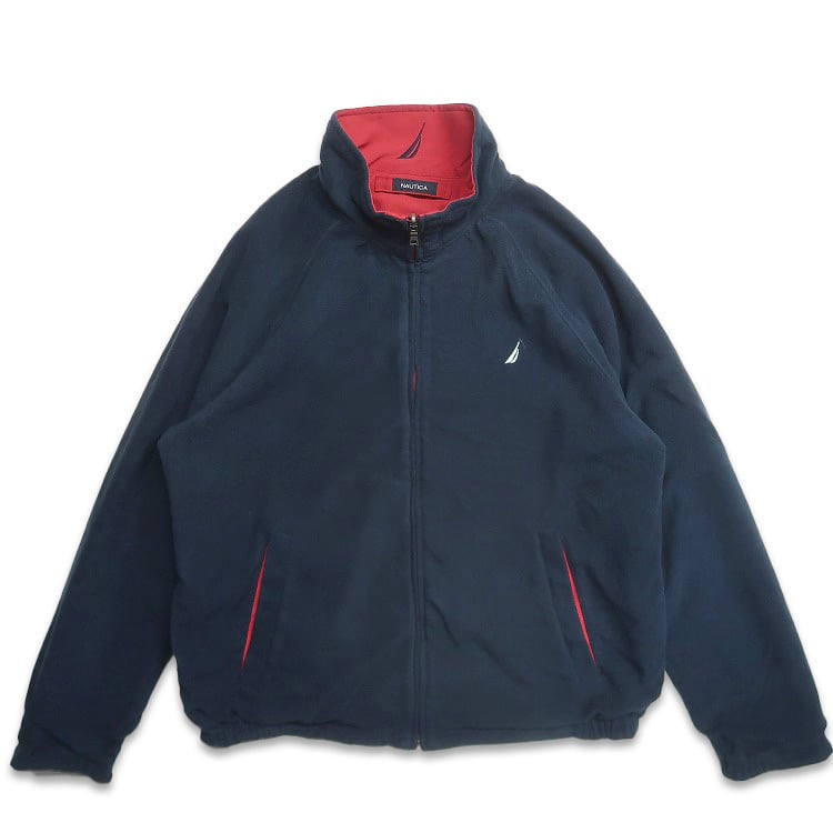 古着 ノーティカ NAUTICA リバーシブル ナイロンジャケット フリース