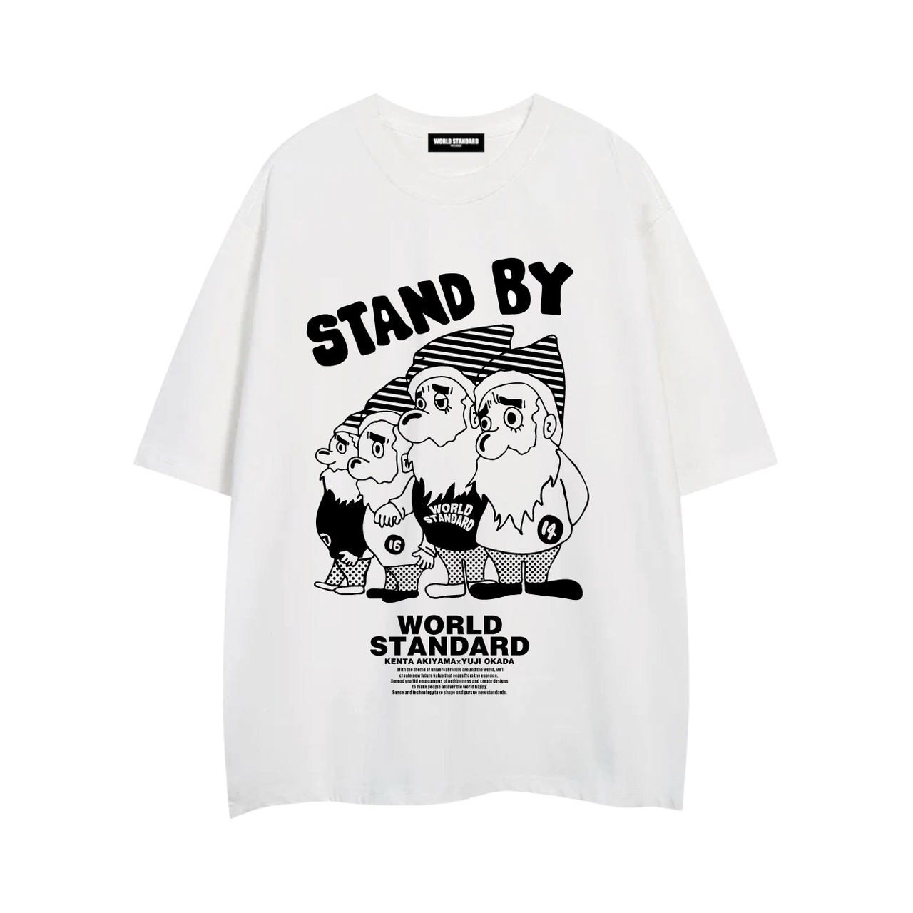 WORLD STANDARD×アキナ秋山コラボクルーネックプリントTシャツ/WSHT-118