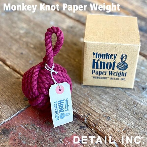 Monkey Knot Paper Weight Burgundy モンキーノットペーパーウェイト バーガンディ 重石 made in INDIA DETAIL