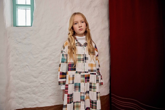 《即納》FISH&KIDS/ PATCHWORK MIDI DRESS