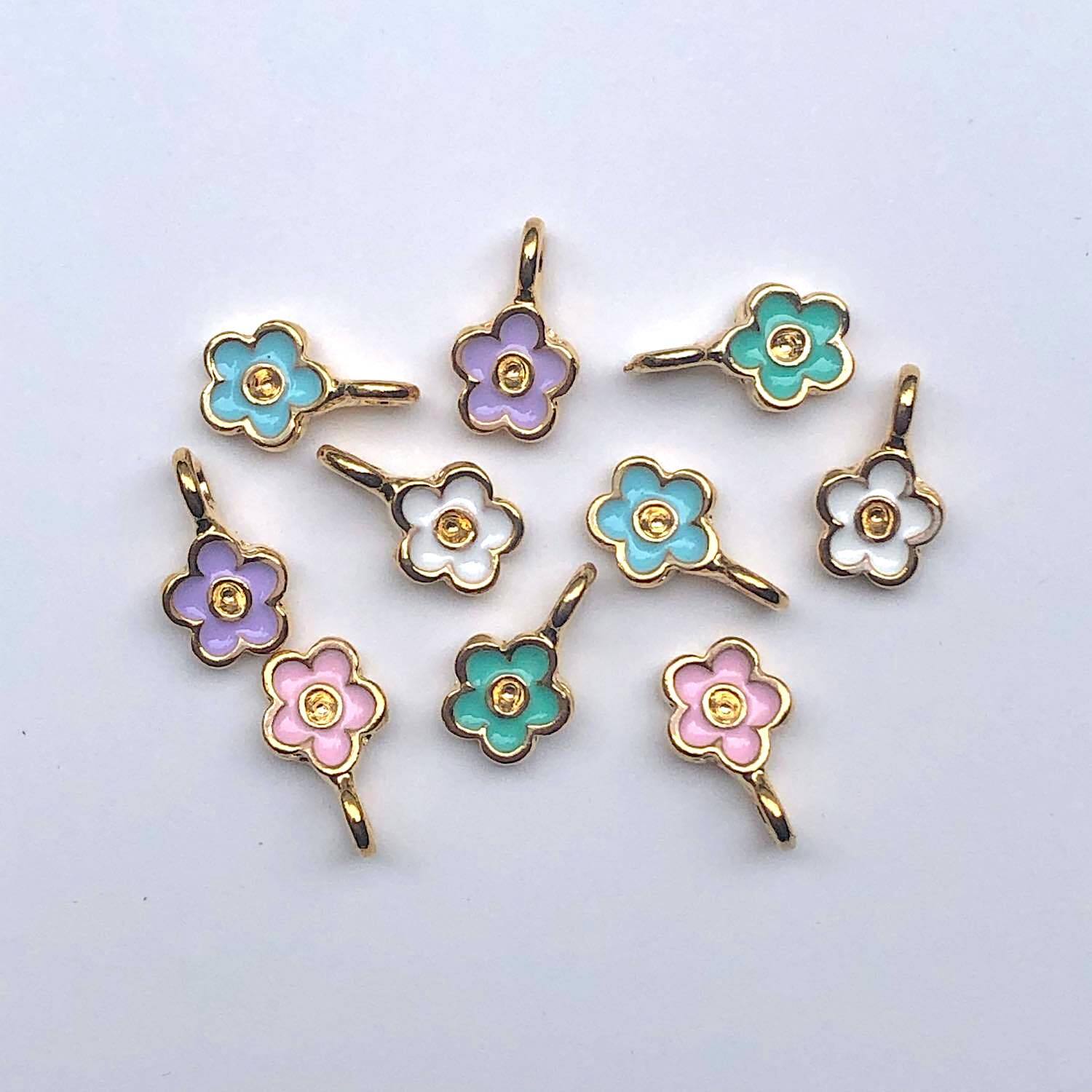 再入荷〉カン付きミニお花チャーム | Dua-アクセサリーパーツショップ