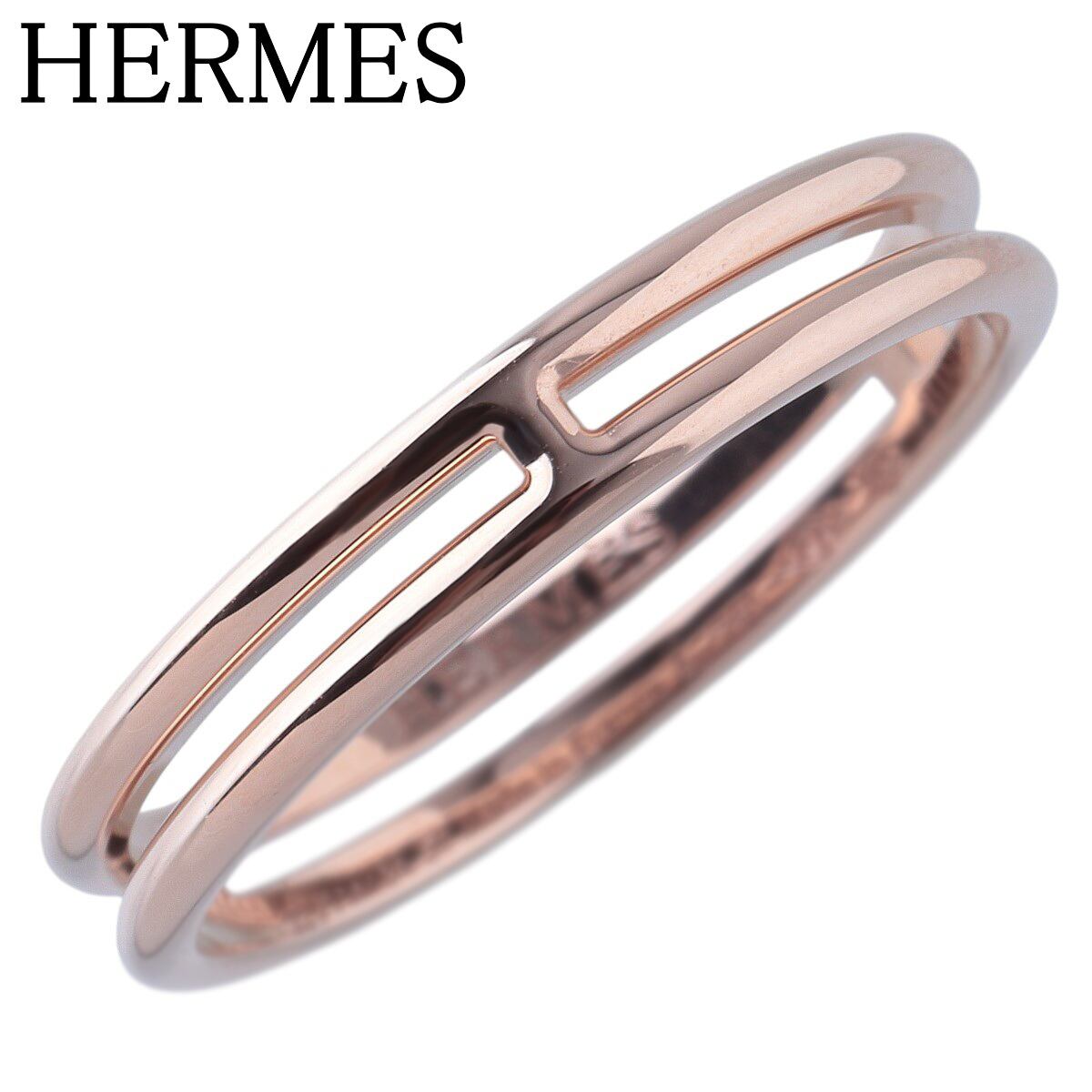 エルメス アリアンヌ リング #57 Au750PG 新品仕上げ済 HERMES【26752