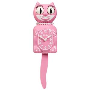 超レア女の子＆超レアカラー　レディ　キットキャットクロック　ピンク　時計　猫　壁掛け時計