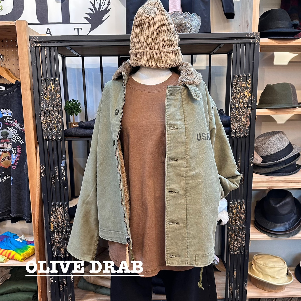 【HOUSTON / ヒューストン N-1 DECK JACKET -used model-/N-1デッキジャケット ユーズドモデル 5N-1UD 】