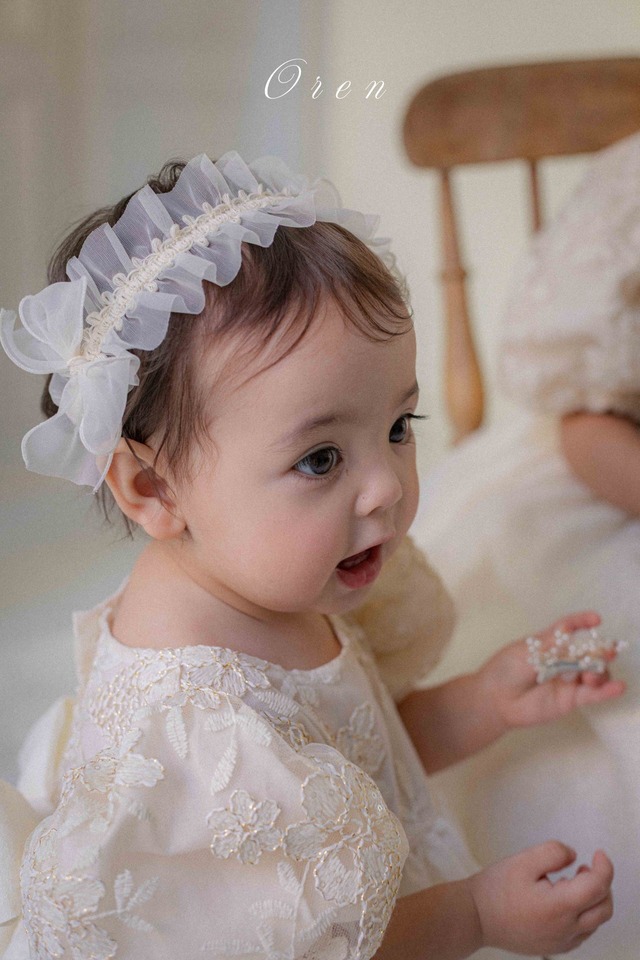 ※お洋服と同梱限定※【1/27〆予約】<OREN> Shiny organza hair band