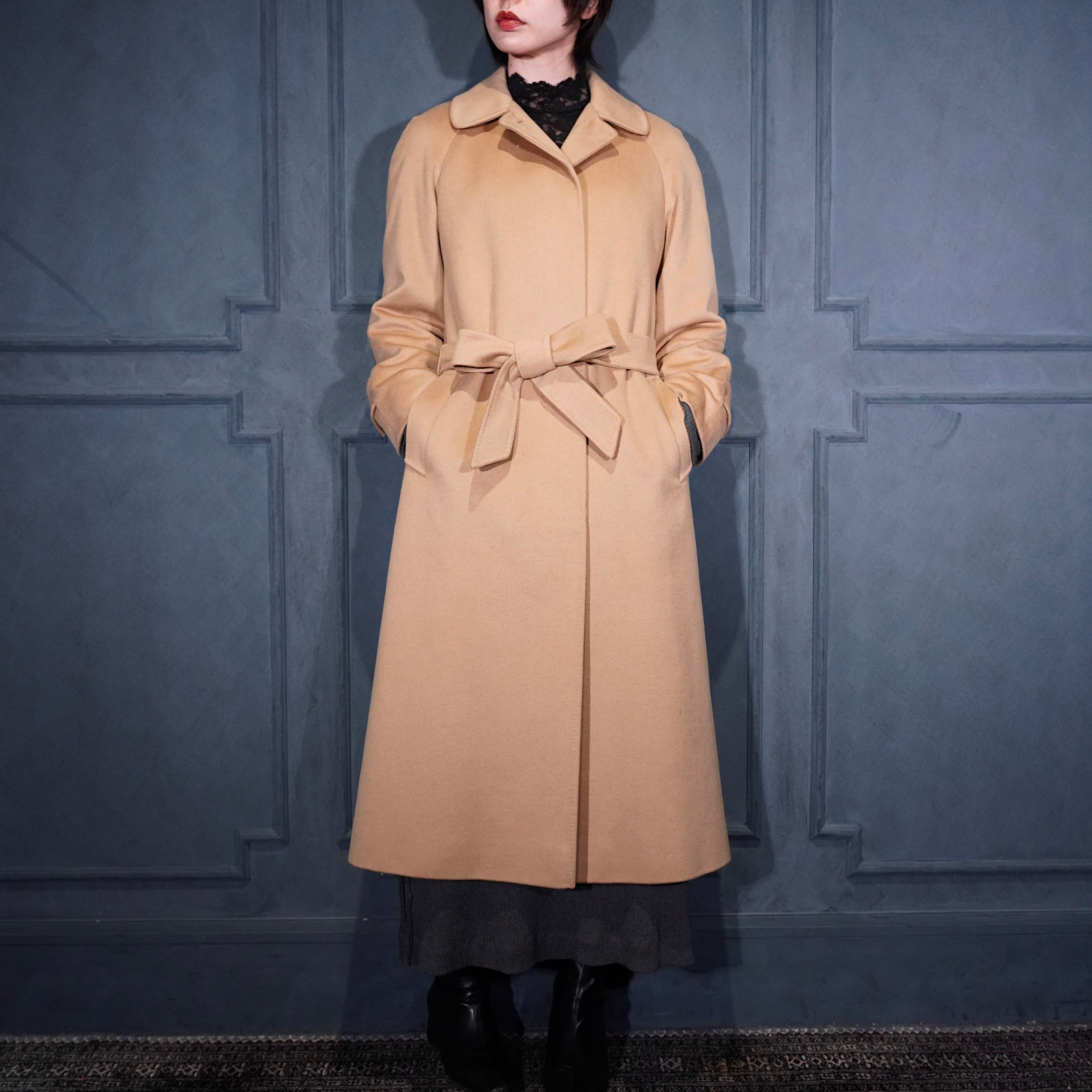Aquascutum CASHMERE100% BELTED BALMACAAN COAT/アクアスキュータム