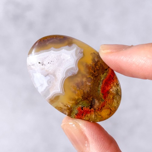 シーニックモスアゲート　カボション ＊ Scenic Moss Agate ＊ 天然石