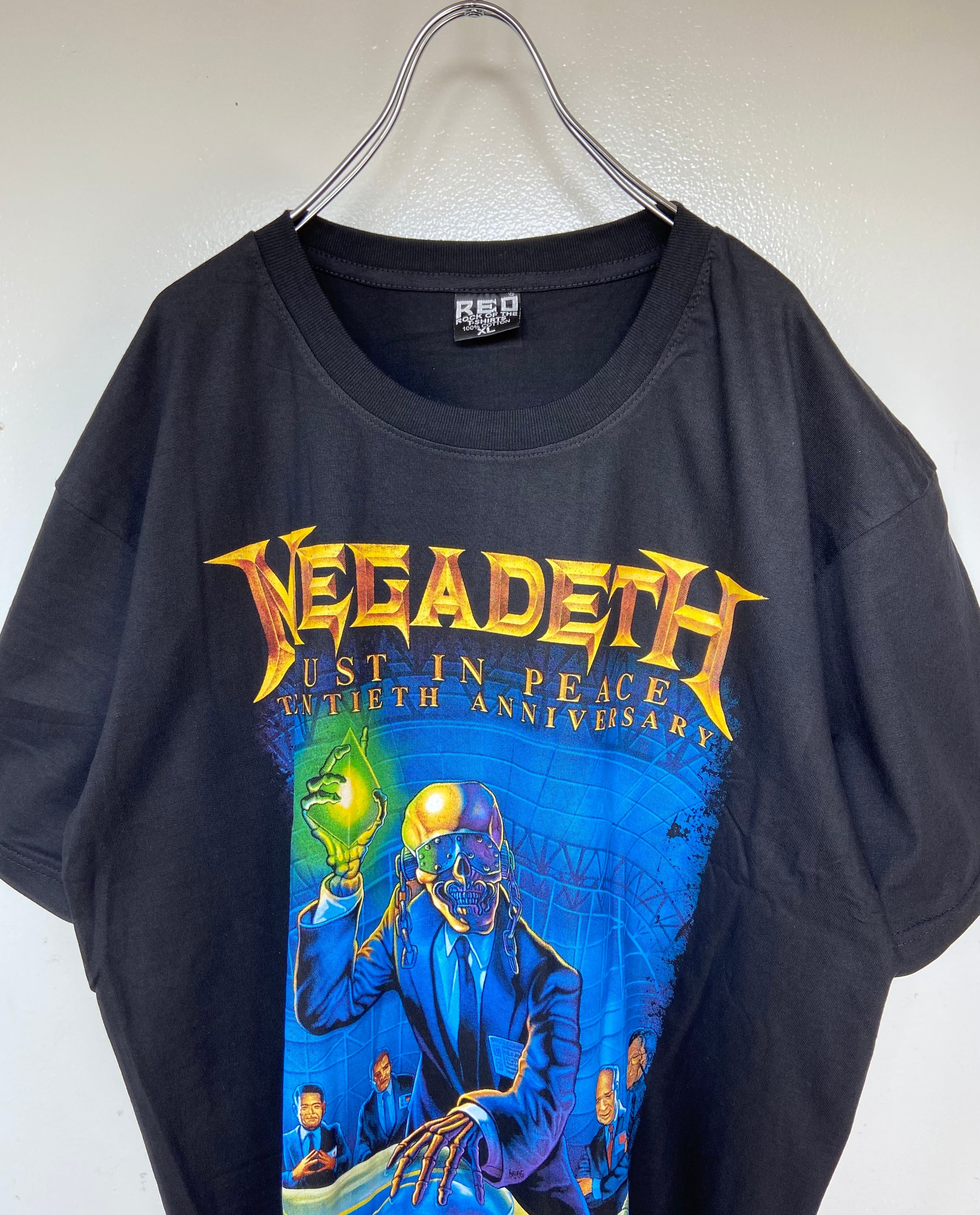 USA製 バンドTシャツ MEGADETH/メガデス スラッシュメタル バンドTシャツ 両面ロゴ オーバーサイズ 黒 ブラック