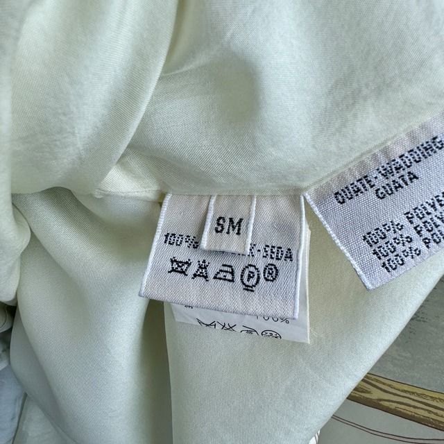 HERMES シャツジャケット マルジェラ期 シルク パファー オールドエルメス 古着 レディース 画像10