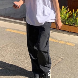 薄ルーズストレートカジュアルパンツ　0648