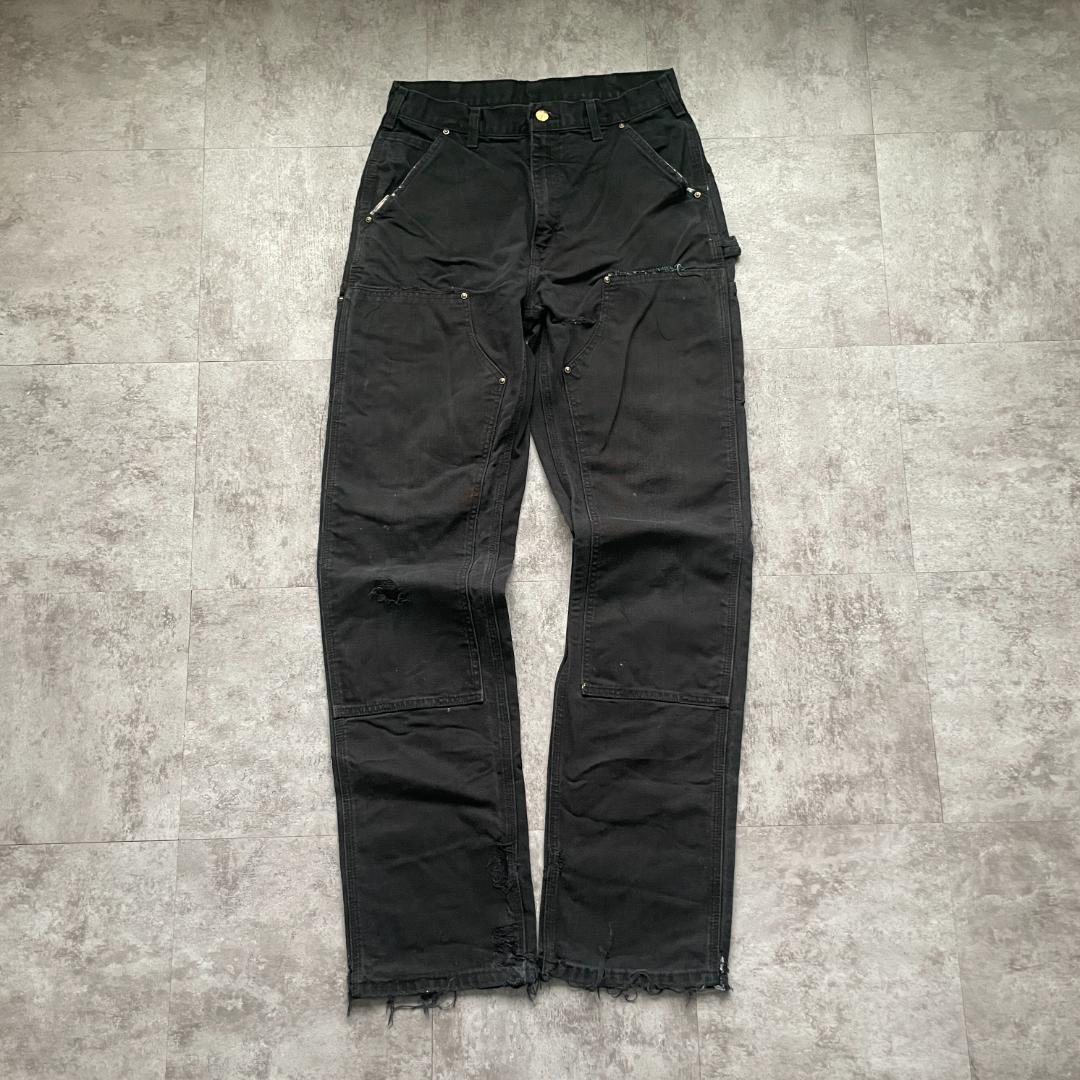 推定00s ブラック ダブルニー Carhartt W 31 L 35 | ib2