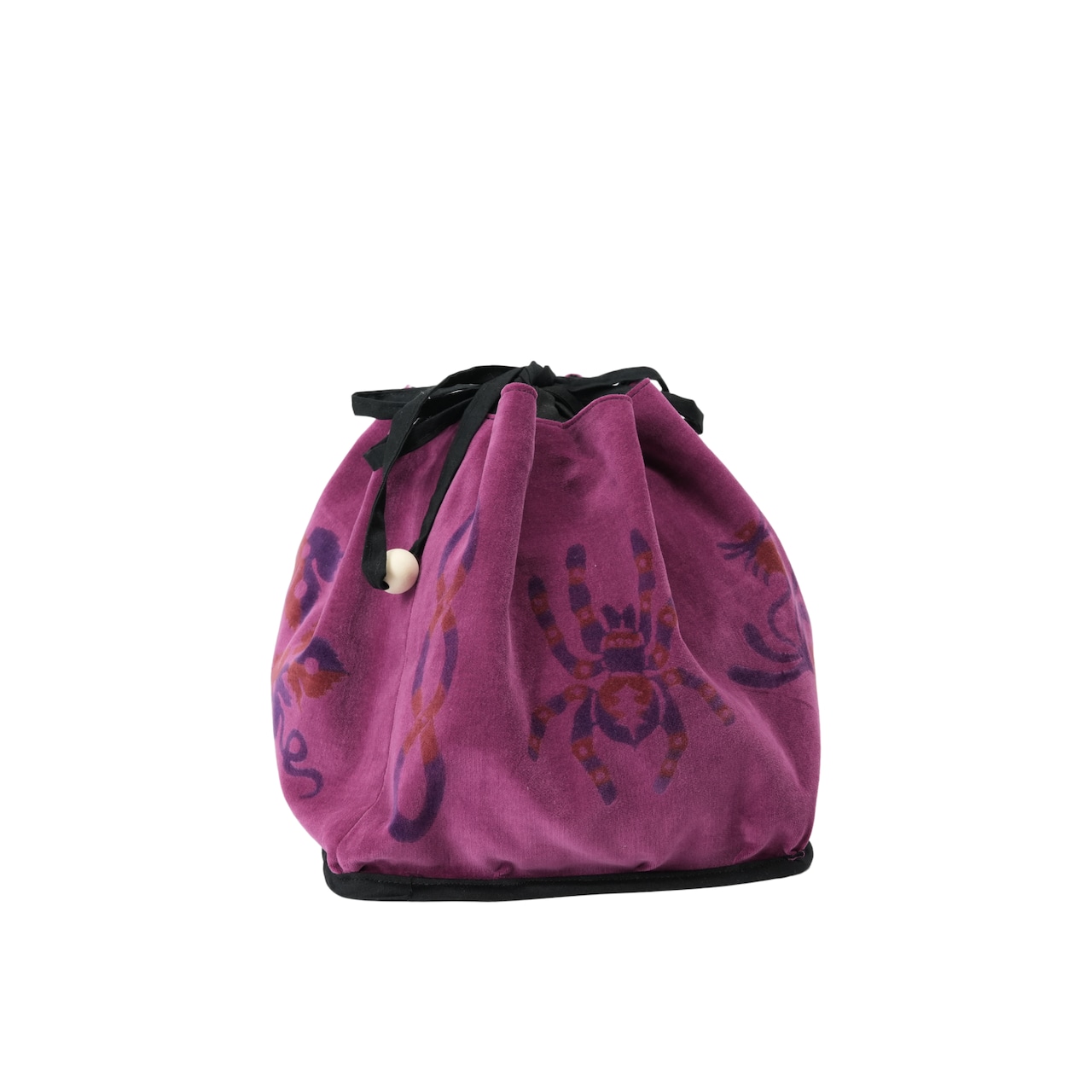 柴田真央 | 別珍巾着(ピンク)・画像4