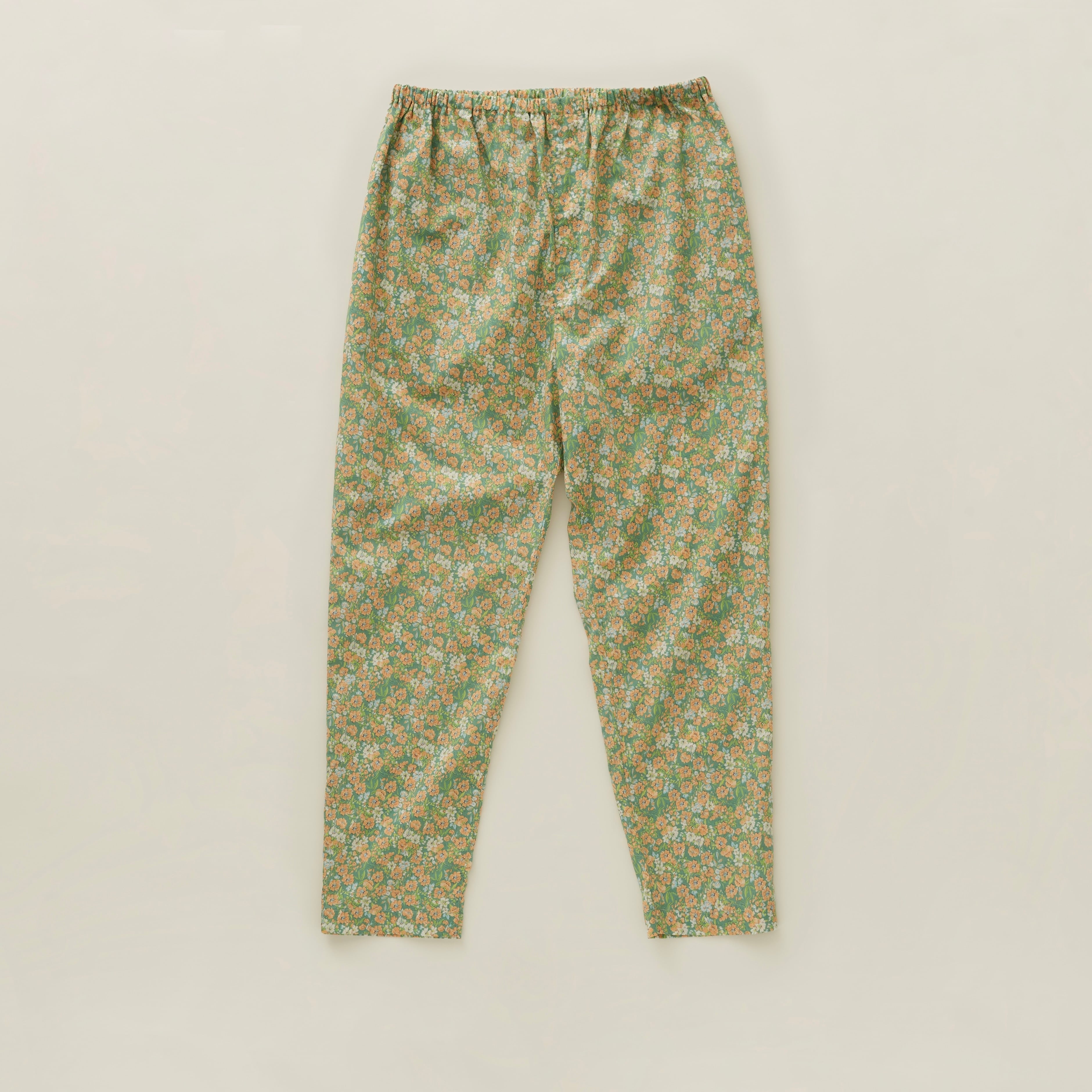 《eLfinFolk 2023SS》Womens Retro flower pants / grass green / S・M(大人)