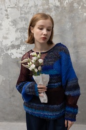 Multi Gradient Intarsia PO Knit