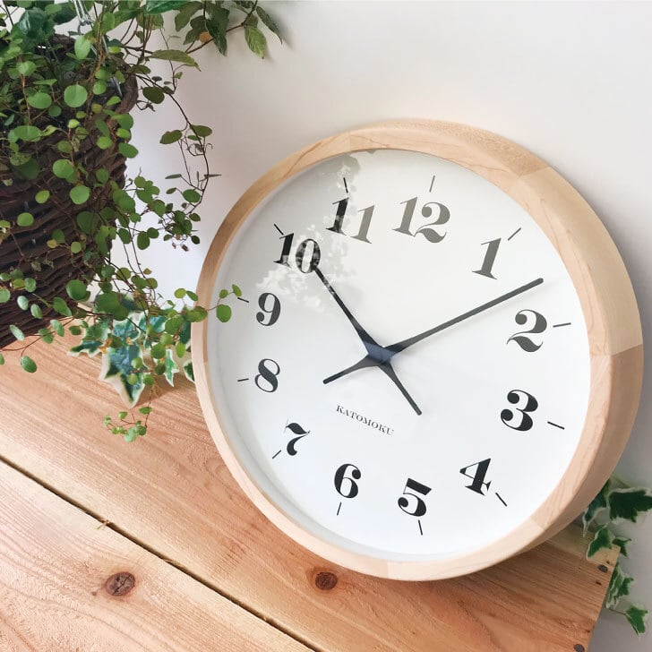 KATOMOKU muku clock 12 H.メープル km-98HM | 加藤木工株式会社