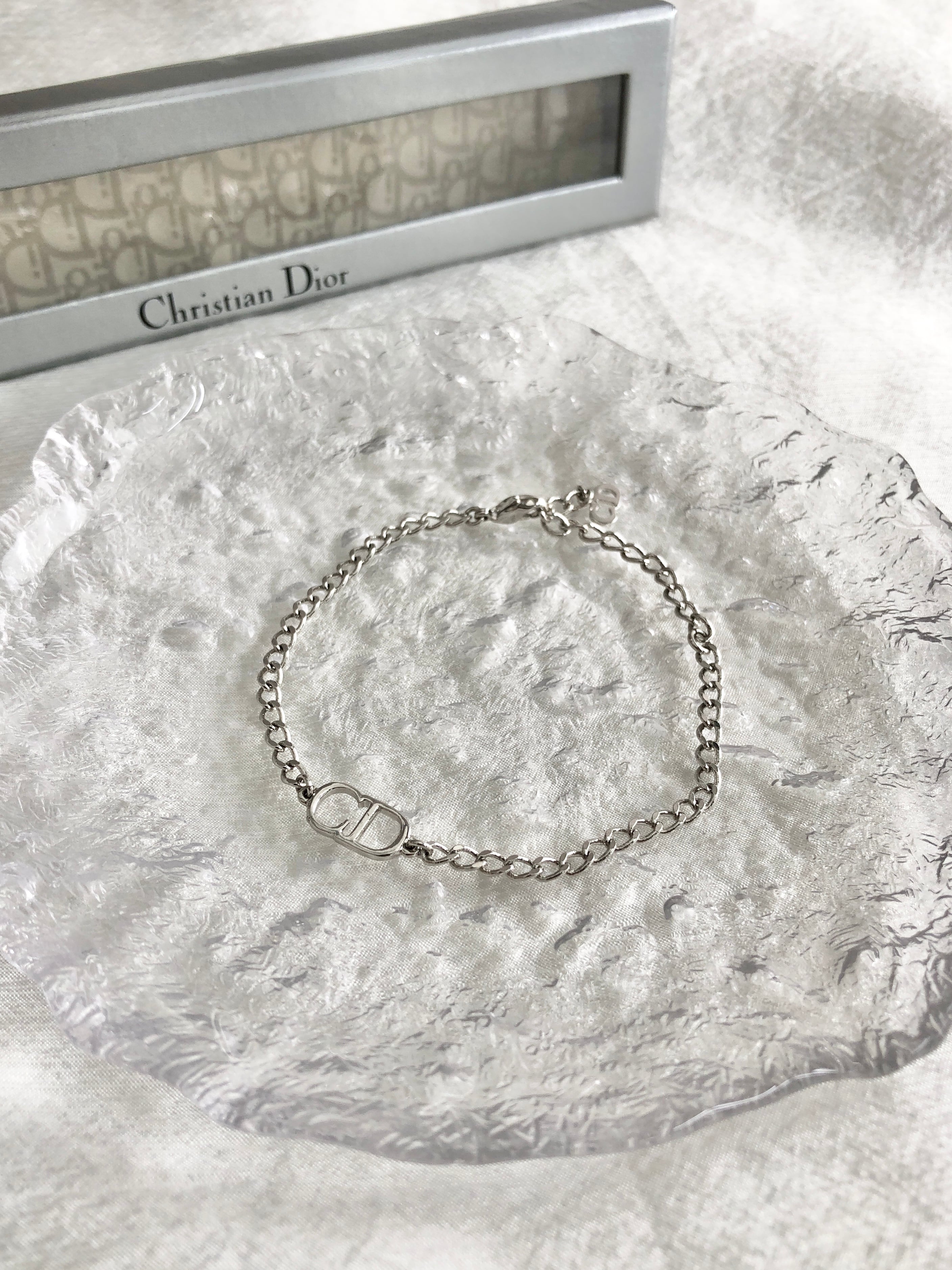 VINTAGE DIOR/ディオール　シルバーブレスレット Christian Dior クリスチャン ディオール ブレスレット シルバー CD