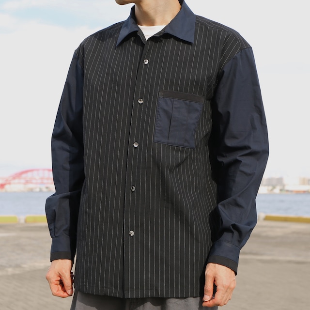 オープンカラーシャツ｜WKA THREE-FABRIC BLEND OPEN COLLAR SHIRT 23｜FB-110