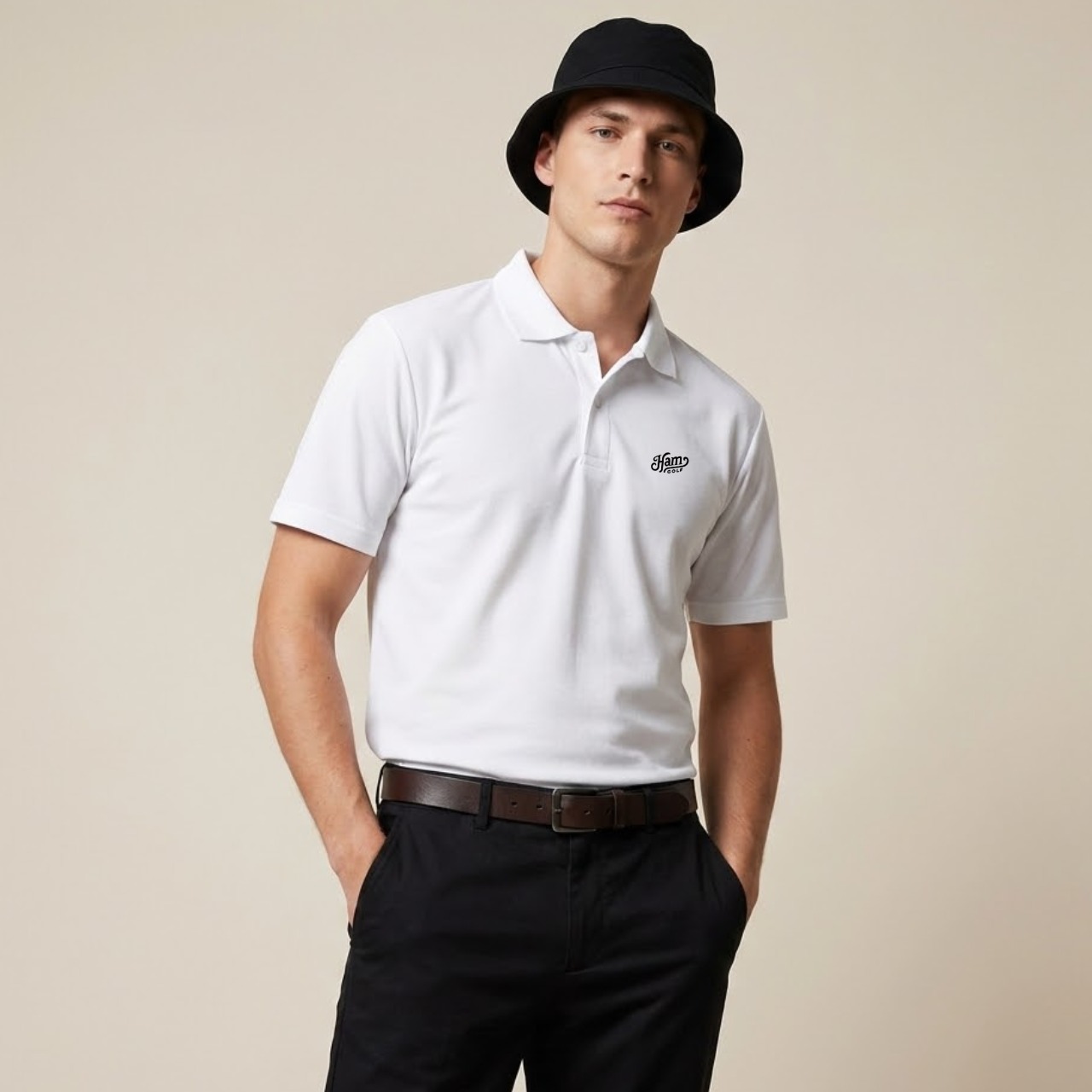 THE STACK POLO/WH