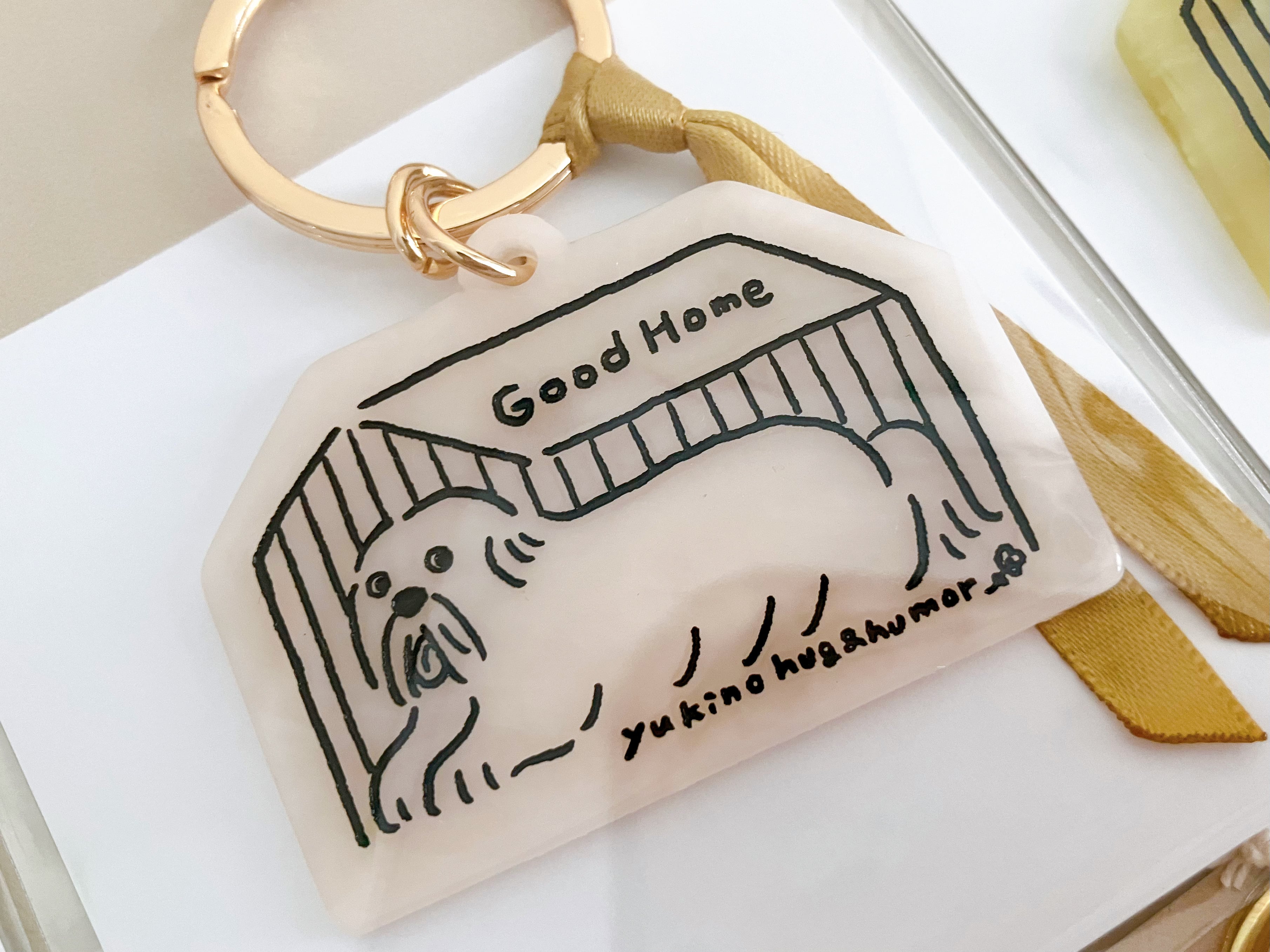 マーブルカラーキーチャーム「House Dog」 | yukino shop