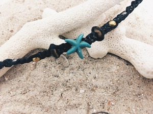 〈全2種〉leather turquoise bracelet