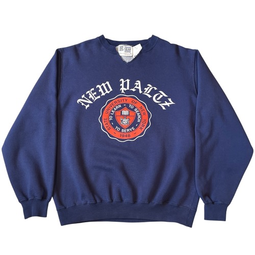 80~90s UNIVERSITY OF NEW YORK "NEW PALTZ" V-gazette cutoff sweat