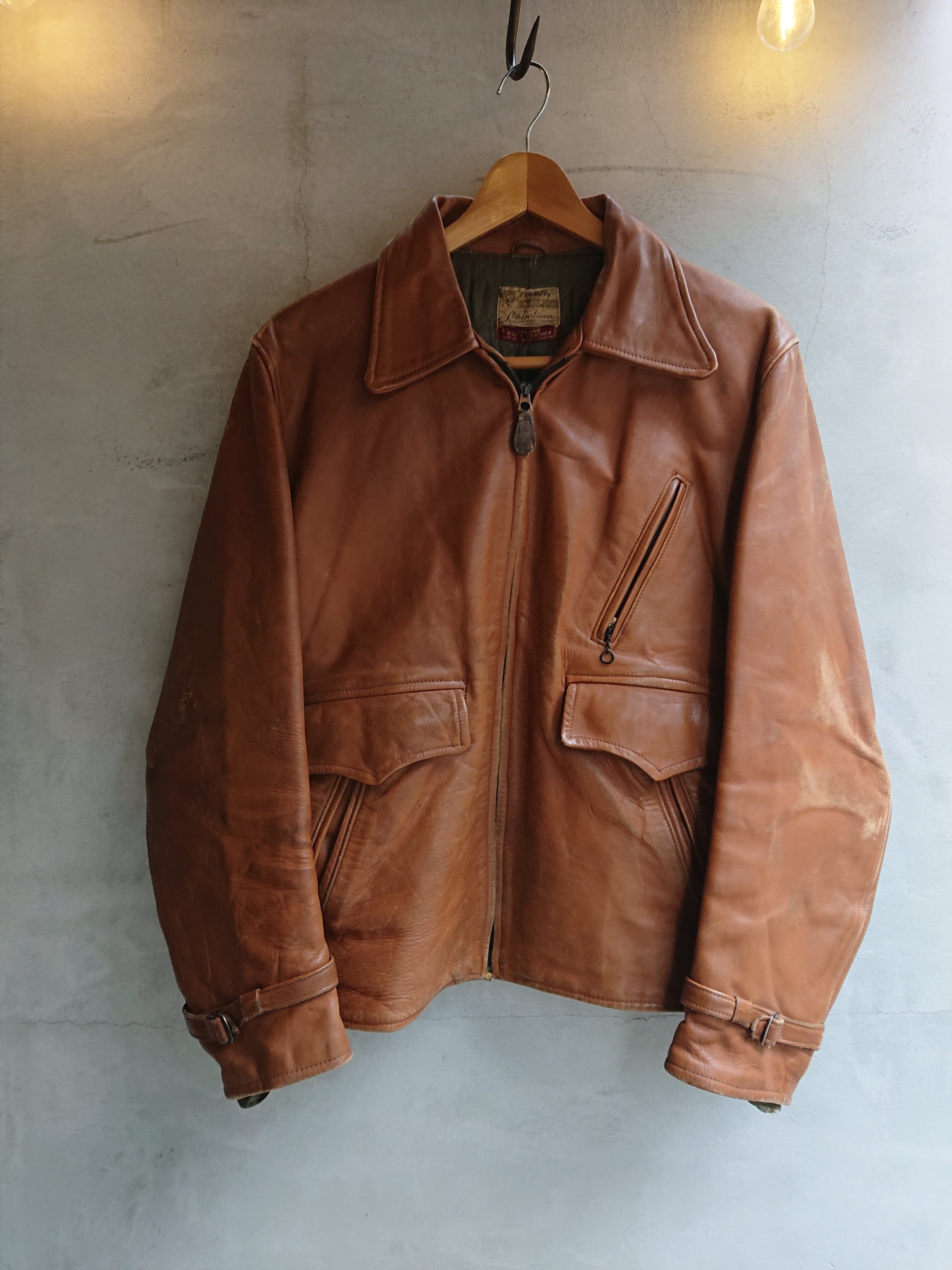 1940s KURLAND LEATHER SPORTS JACKET