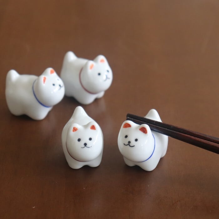 波佐見焼 箸置き 犬 Hasami-yaki Chopstick rest Dog #428 | 和 波佐見焼 箸置き 犬 Hasami-yaki Chopstick rest Dog #428 | 和