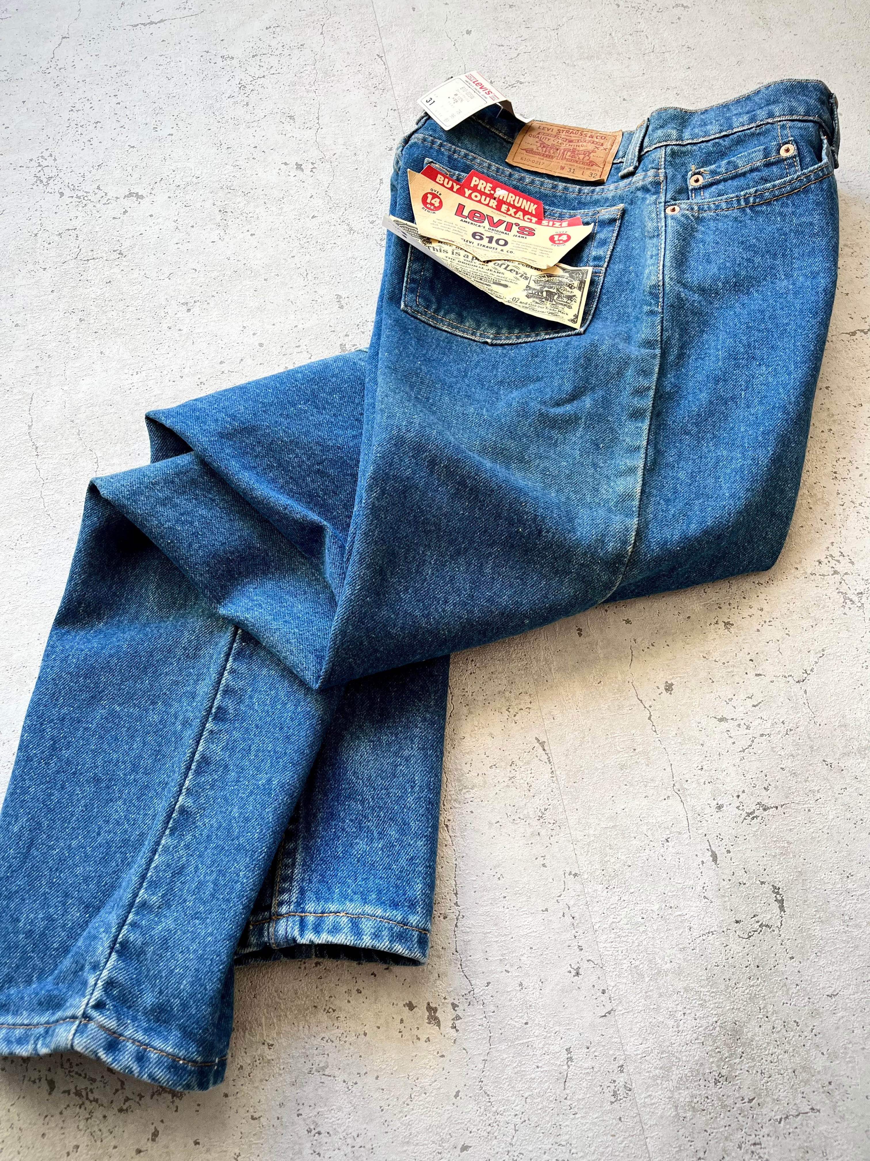 DEAD STOCK 90s USA製 LEVI'S 610 SLIM TAPERED DENIM OLD VINTAGE ...