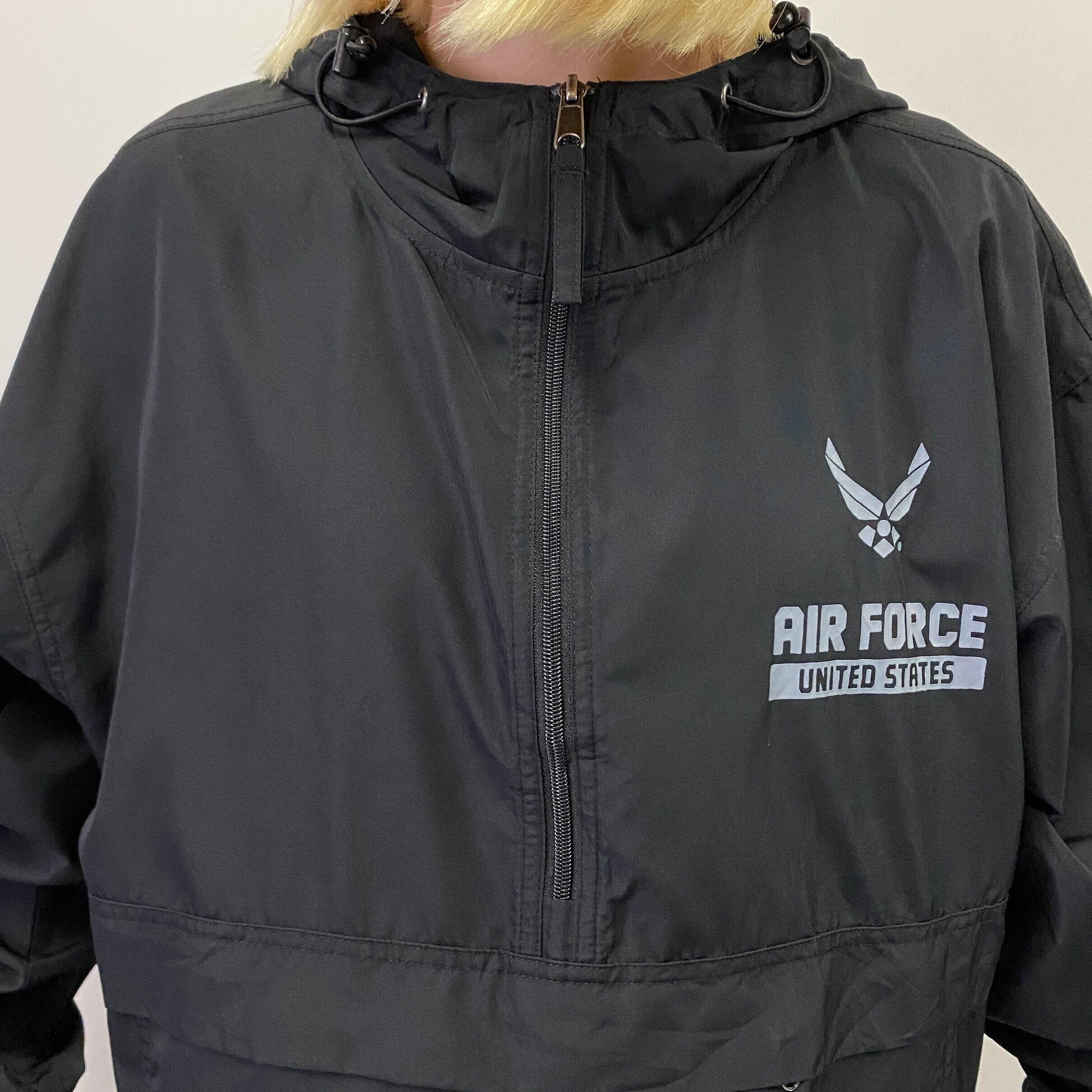 激レア　アメリカ製　U.S. AIR FORCE ACADEMYアノラック チャンピオン ワンポイント U.S.AIR FORCE ミリタリー ロゴプリント