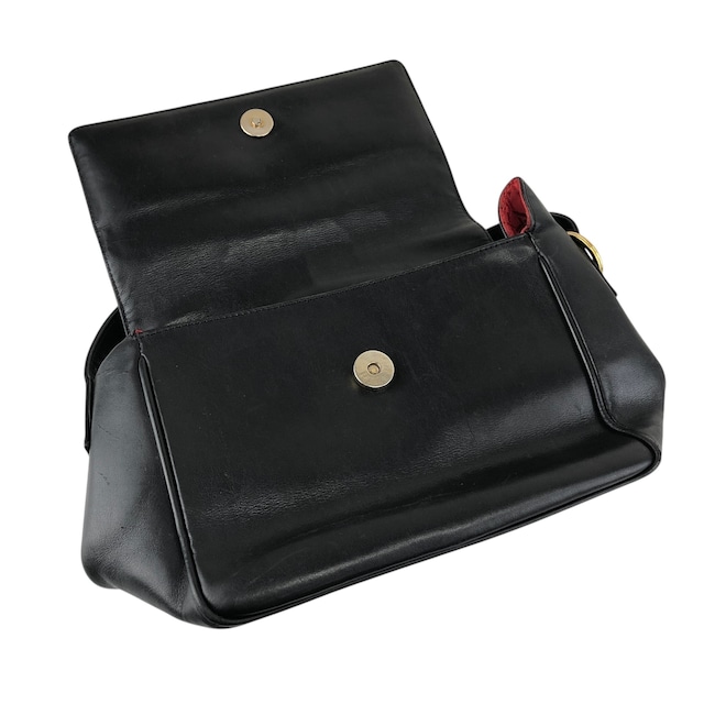 Christian Dior クリスチャン ディオール ショルダーバッグ ブラック ロゴチャーム レザー フラップ vintage ヴィンテージ オールド rrr3nm