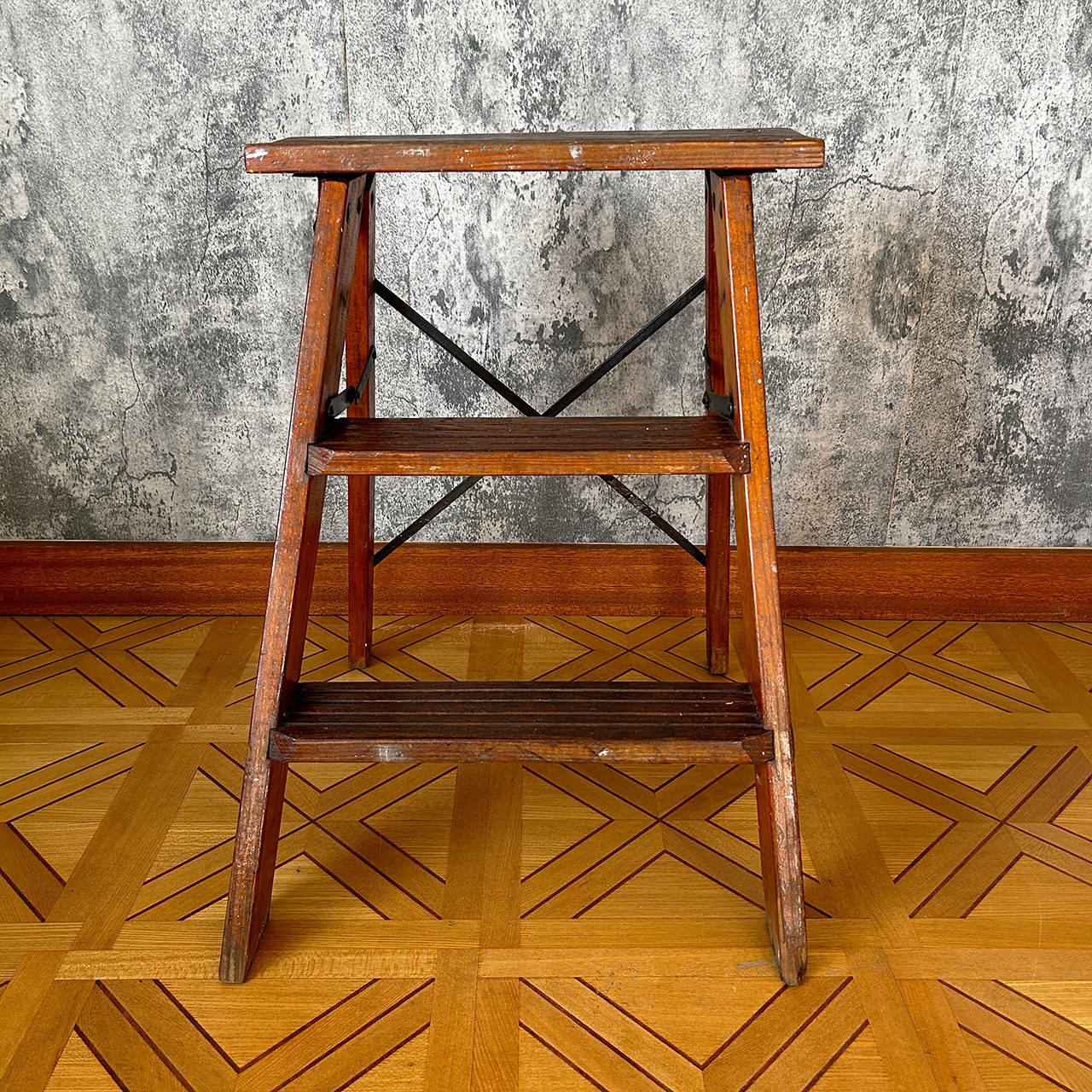 Vintage Sears Wood Step Stool Used 中古 リペア済