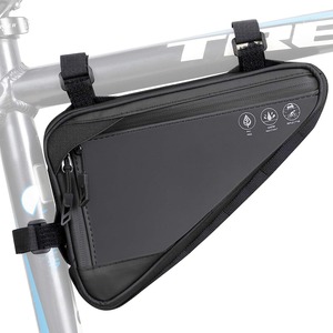【努力特価】フレームバッグ 自転車バッグ 防水 大容量 トップチューブバッグ 両側開き 前後取り付け可能 ロードバイク用 マウンテンバイク用 トライアングルバッグ ストラップ式 反射材 小物収納 取り付け簡単
