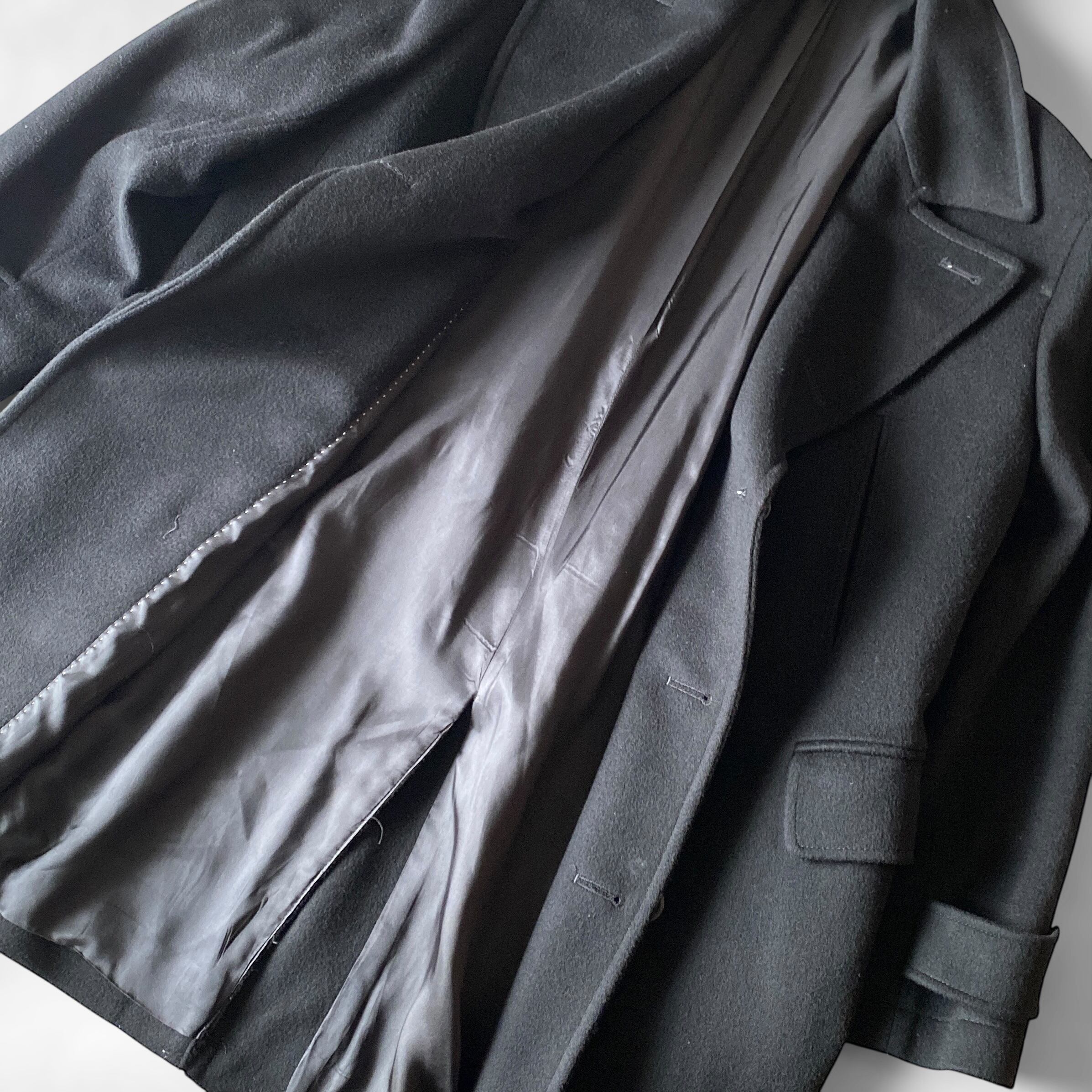 00s SAKS FIFTH AVENUE wool melton long pea coat | CLOSE CLOTHES