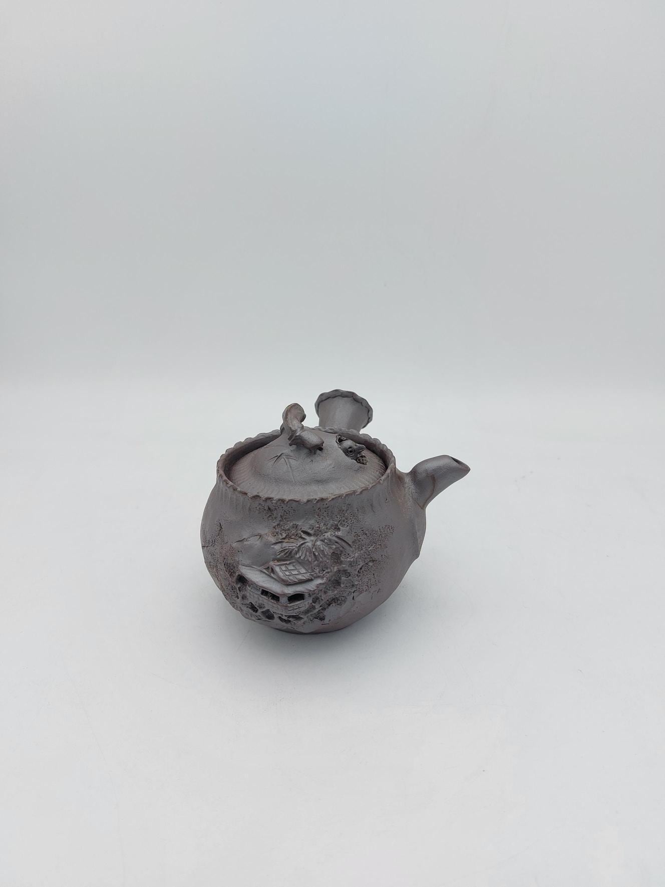 四日市萬古焼雀のお宿・鳥飛び出し急須・笹岡豊山作 | kyuusuchaki