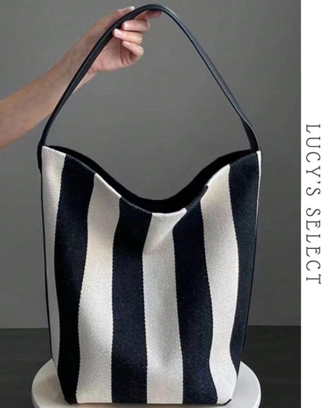 stripe canvas tote-bag  A1753