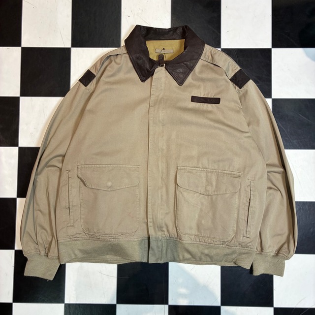 00s COCKPIT A-2フライトジャケット　コットン×本革　