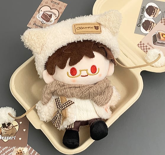 ぬい服 10cm くま帽子 もこもこ ぬいぐるみ服 推し活 着ぐるみ 着せ