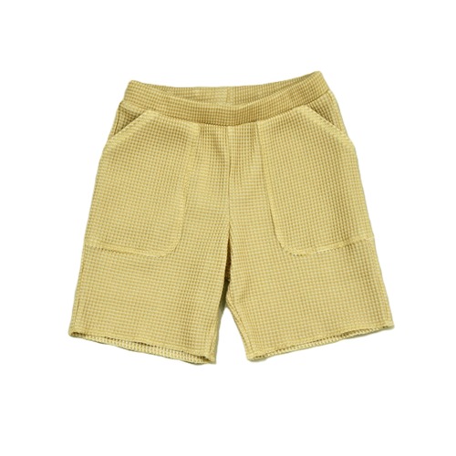 MOUN TEN.(マウンテン)/ bicolor waffle shorts / honey x ecru / 95,110,125,140