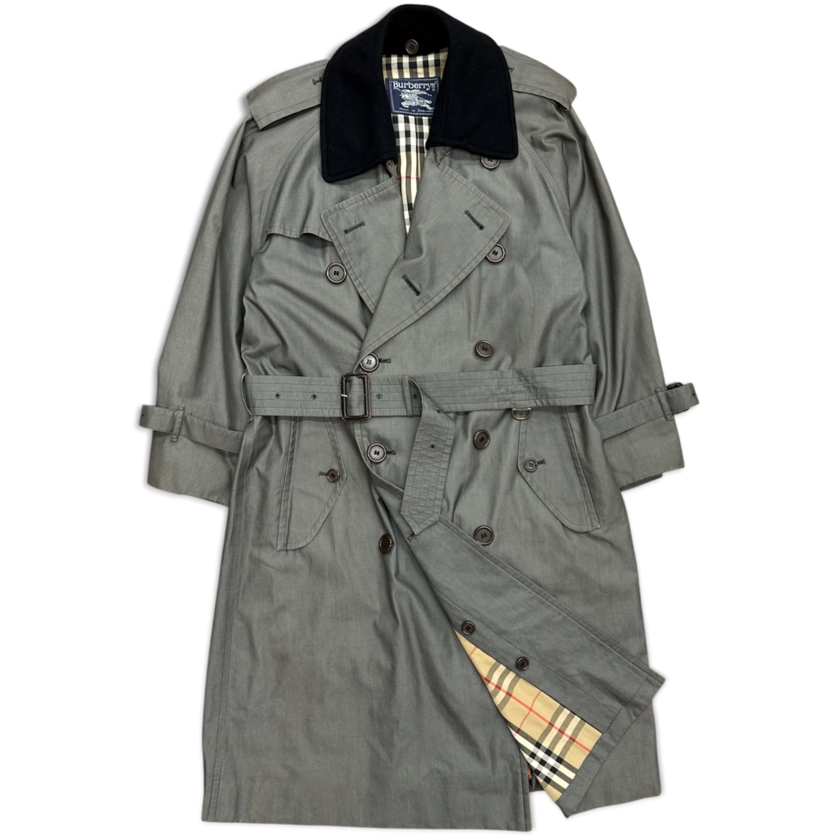 Vintage Burberry Trench21 一枚袖 トレンチコート 玉虫