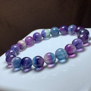 22.透明度高☆美グラデーションフローライト・ブレスレット