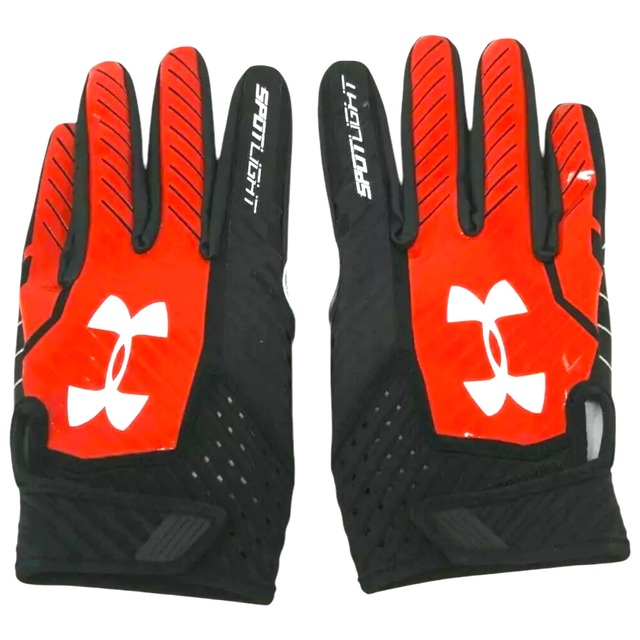 【M】UA SPOTLIGHT 2017 ブラック・レッド アメフト グローブ