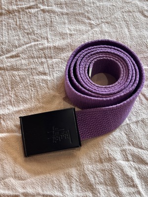 STUSSY/Gacha Belt/ガチャベルト/ストックロゴ/ロゴ刻印/パ－プル/ブラック/ステューシー