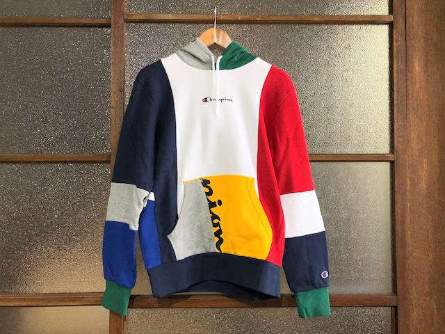 CHAMPION COLOR BLOCK PATCHWORK HOODIE (MULTI)