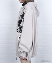【直営店限定ITEM】レース×パッチルーズジップフーディー (BEIGE) CQ-47125H