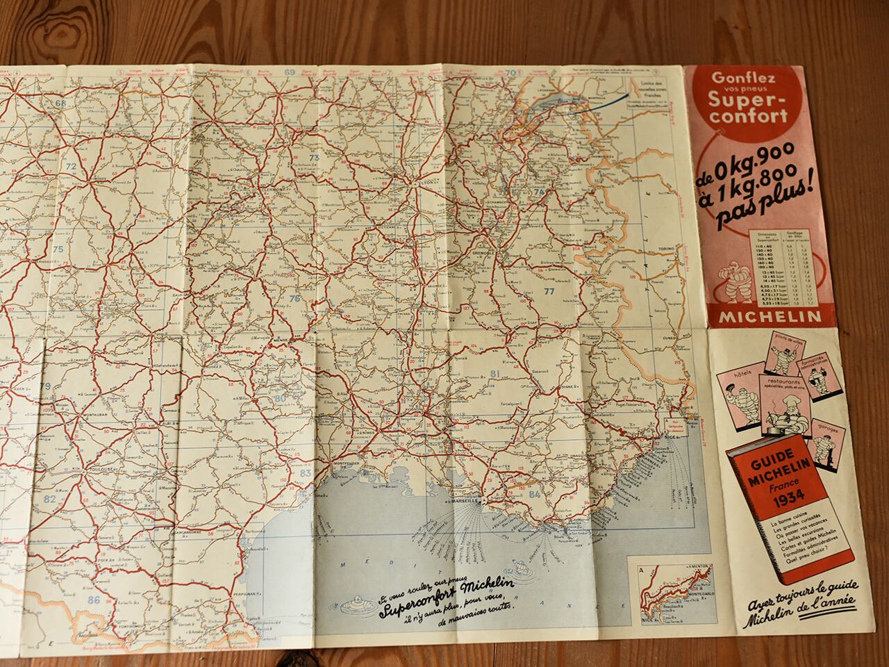 ミシュランの古い地図 #97 ETAT des ROUTES *フランスアンティーク