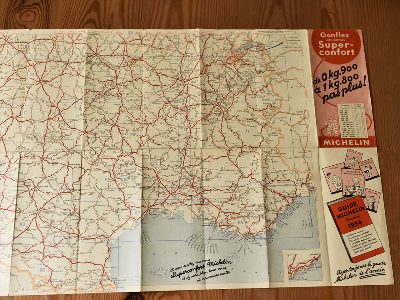 ミシュランの古い地図 #97 ETAT des ROUTES *フランスアンティーク