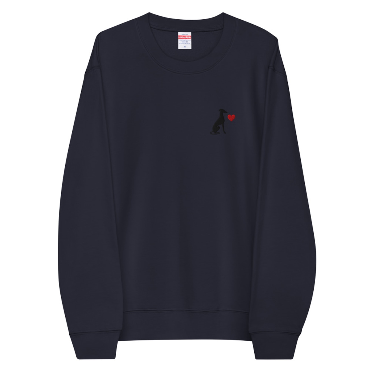 Heart for Iggy 刺繍 ユニセックス クルーネック 裏毛スウェット A0285